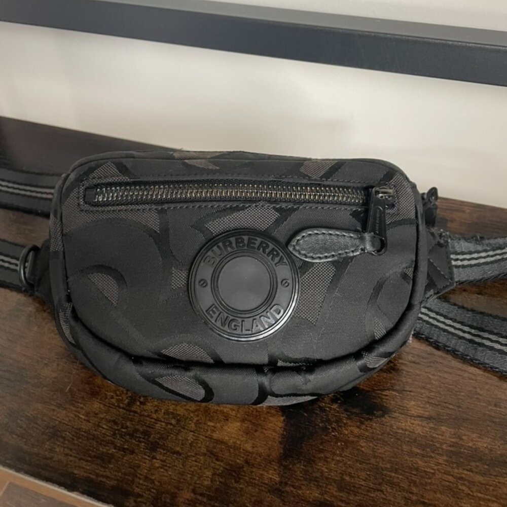 Burberry Nylon Monogram Belt Bag , Bum Bag, Fanny Pack - Black